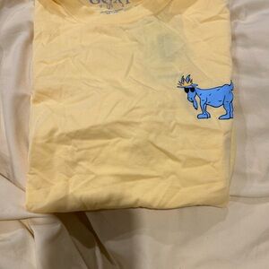 Yellow T-Shirt with Blue Graphic